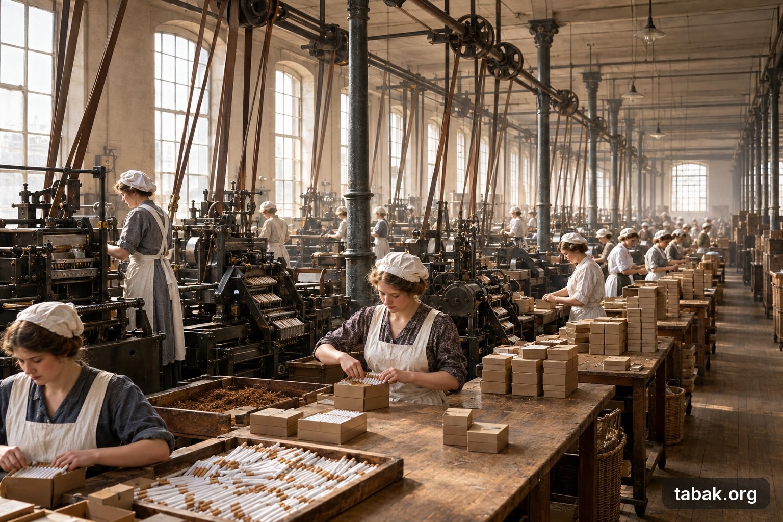 Zigarettenfabrik um 1910
