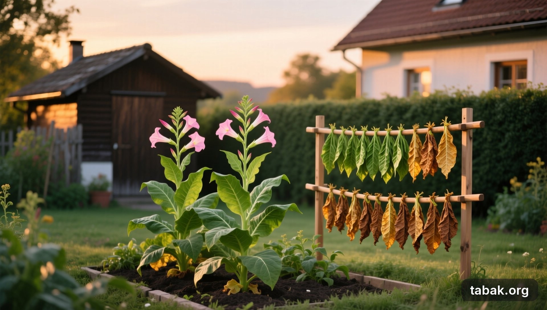 Tabakbeet im Hausgarten